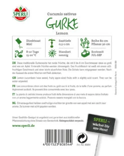 Gurke Lemon (Zitronengurke) | Gurkensamen Von Sperli