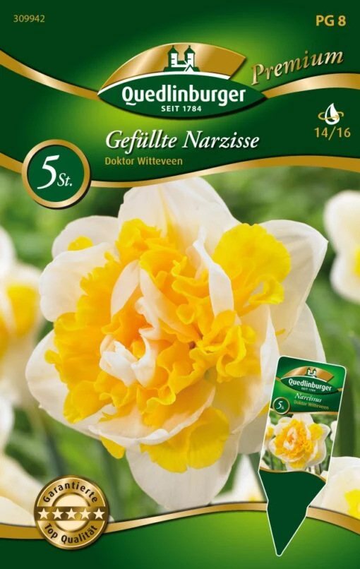 Narzisse Doktor Witteveen (5 Stück) | Narzissenzwiebeln Von Quedlinburger -Angebote Samenhaus Store 533115 Narzisse Doktor Witteveen 5 Stueck 309942 qb 0