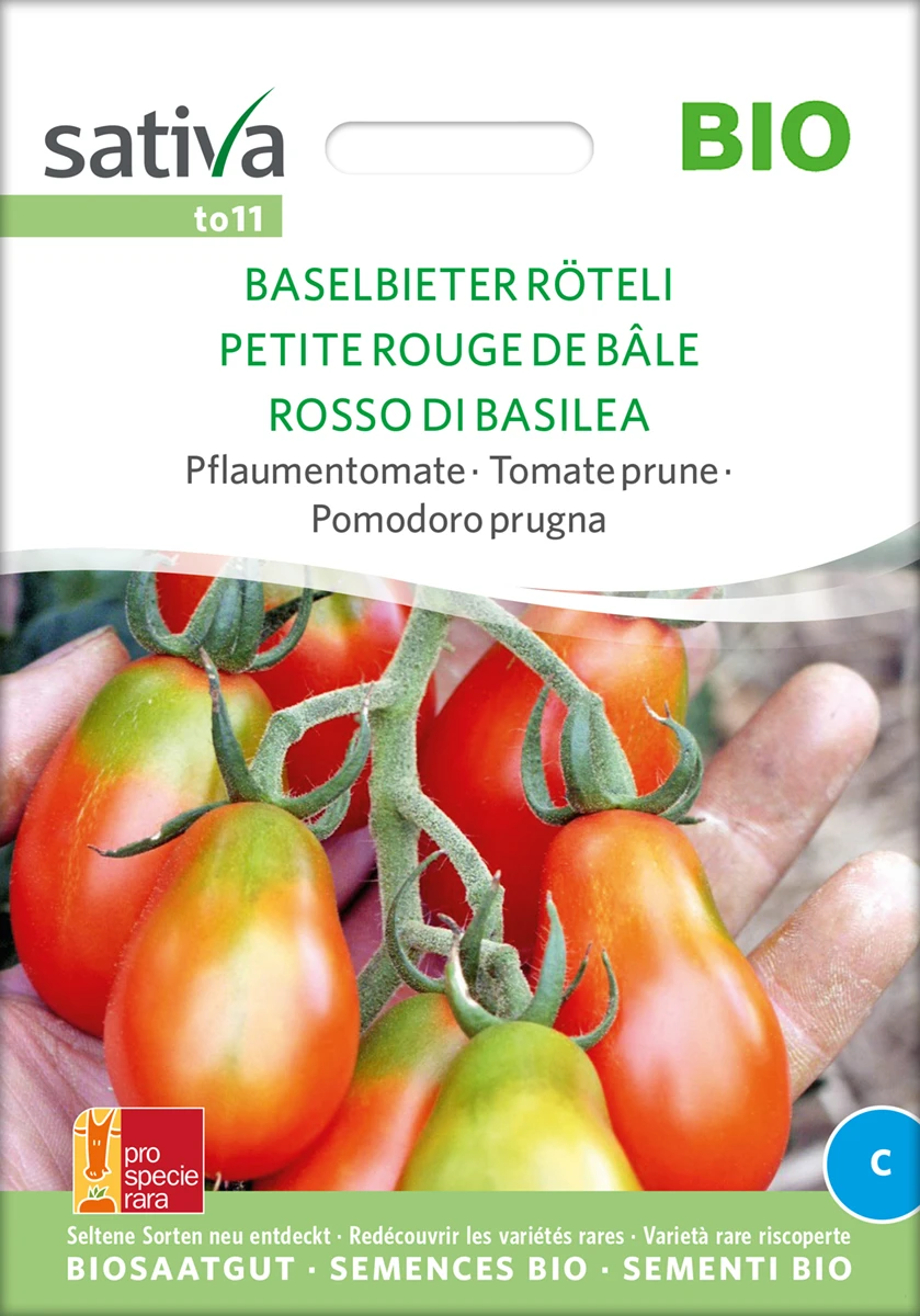 Pflaumentomate Baselbieter Röteli | BIO Eiertomatensamen Von Sativa Rheinau 2 Pflaumentomate Baselbieter Röteli | BIO Eiertomatensamen Von Sativa Rheinau – Bild 2