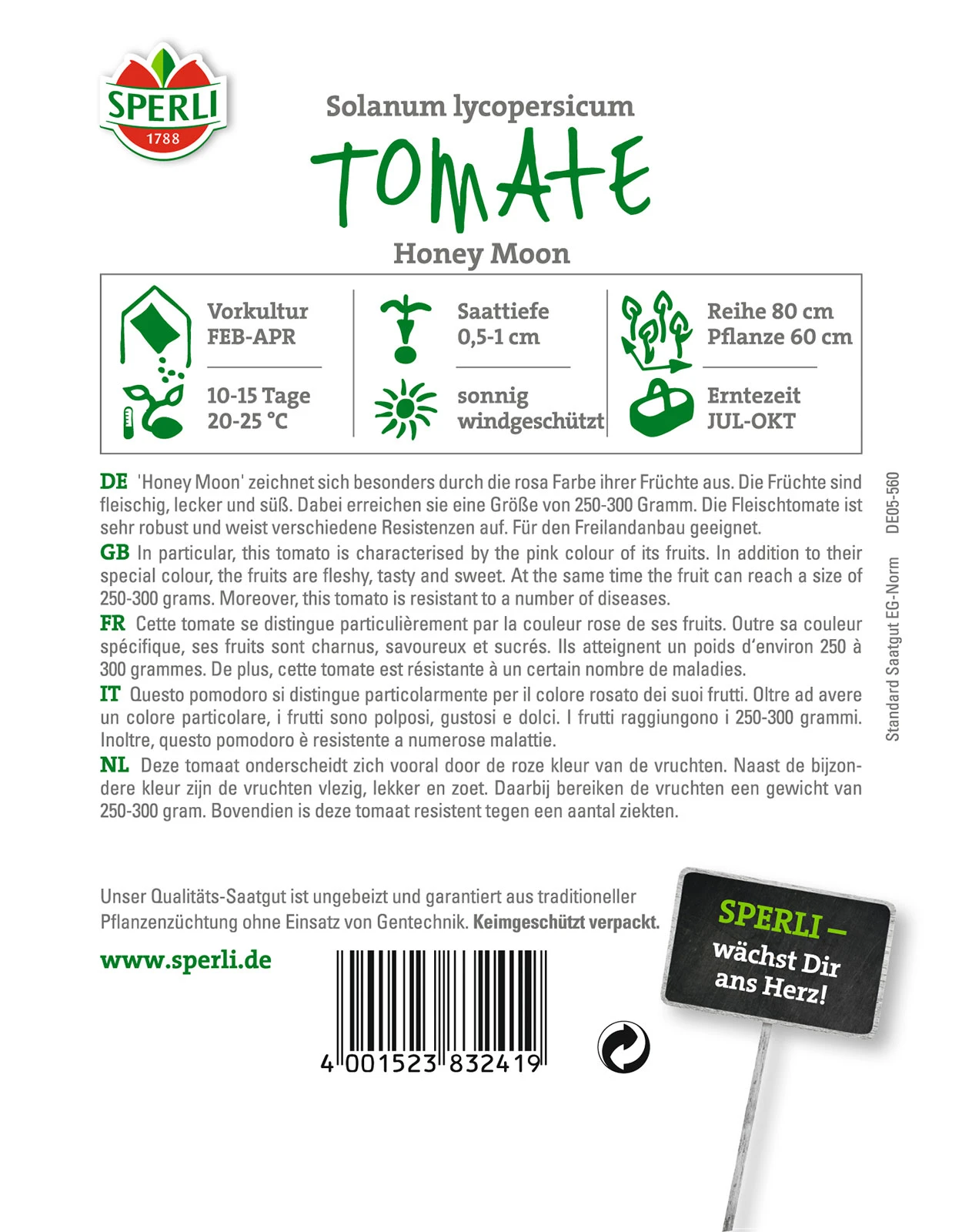 Stabtomate Honey Moon F1-Hybride | Tomatensamen Von Sperli 1 Stabtomate Honey Moon F1-Hybride | Tomatensamen Von Sperli