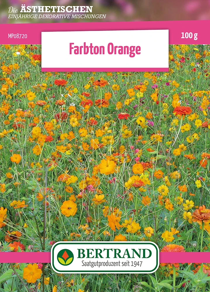 Blumenwiese Farbton Orange (100 G) | Blumensamen Von Bertrand 1 Blumenwiese Farbton Orange (100 G) | Blumensamen Von Bertrand