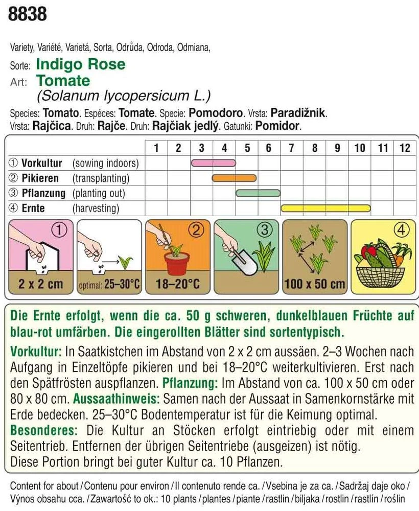 Tomate Indigo Rose | Tomatensamen Von Austrosaat 1 Tomate Indigo Rose | Tomatensamen Von Austrosaat