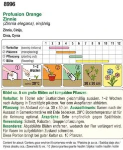 Zinnien Profusion Orange | Zinniensamen Von Austrosaat