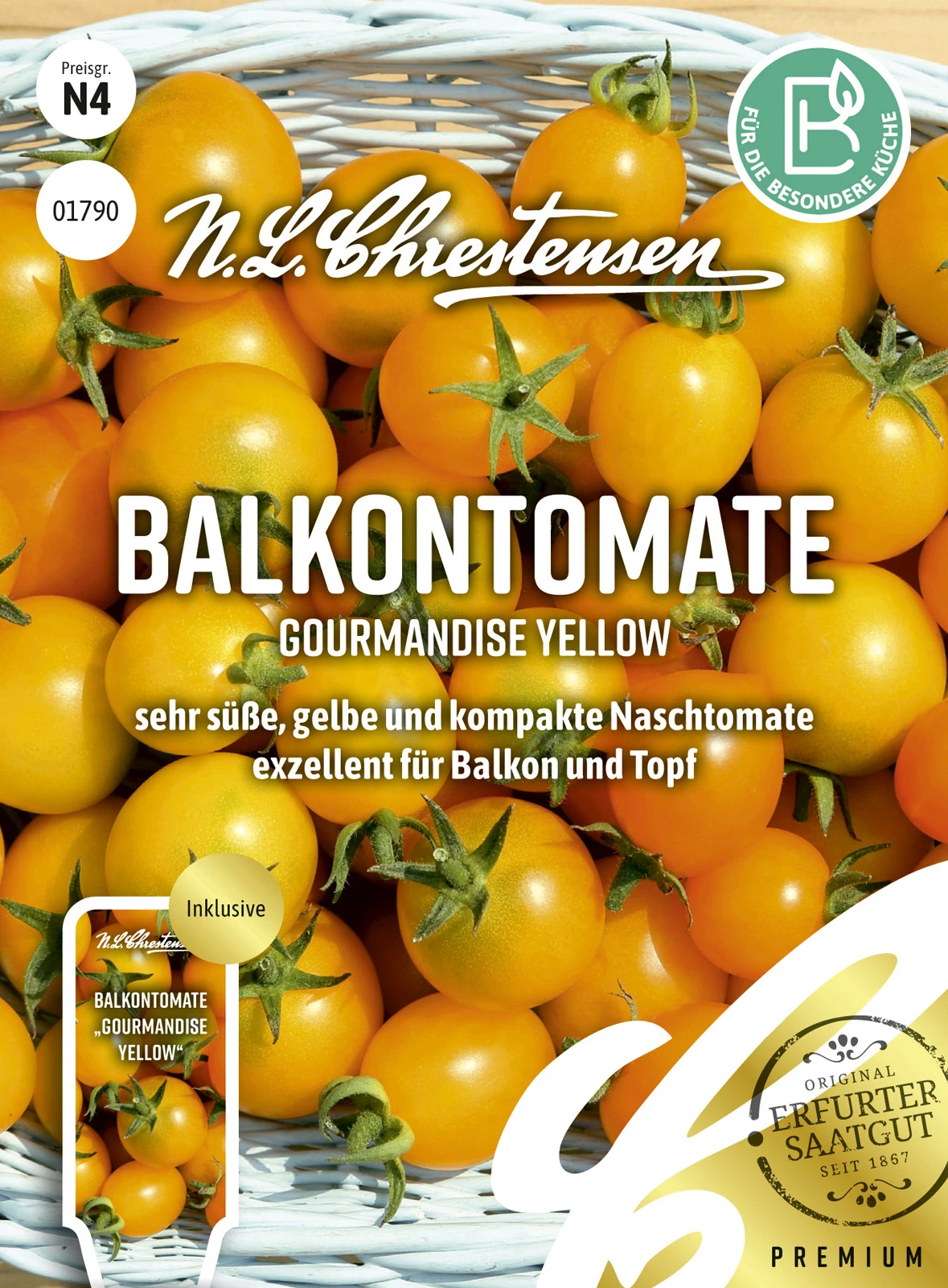 Balkontomate Gourmandise Yellow | Kirschtomatensamen Von N.L. Chrestensen 1 Balkontomate Gourmandise Yellow | Kirschtomatensamen Von N.L. Chrestensen
