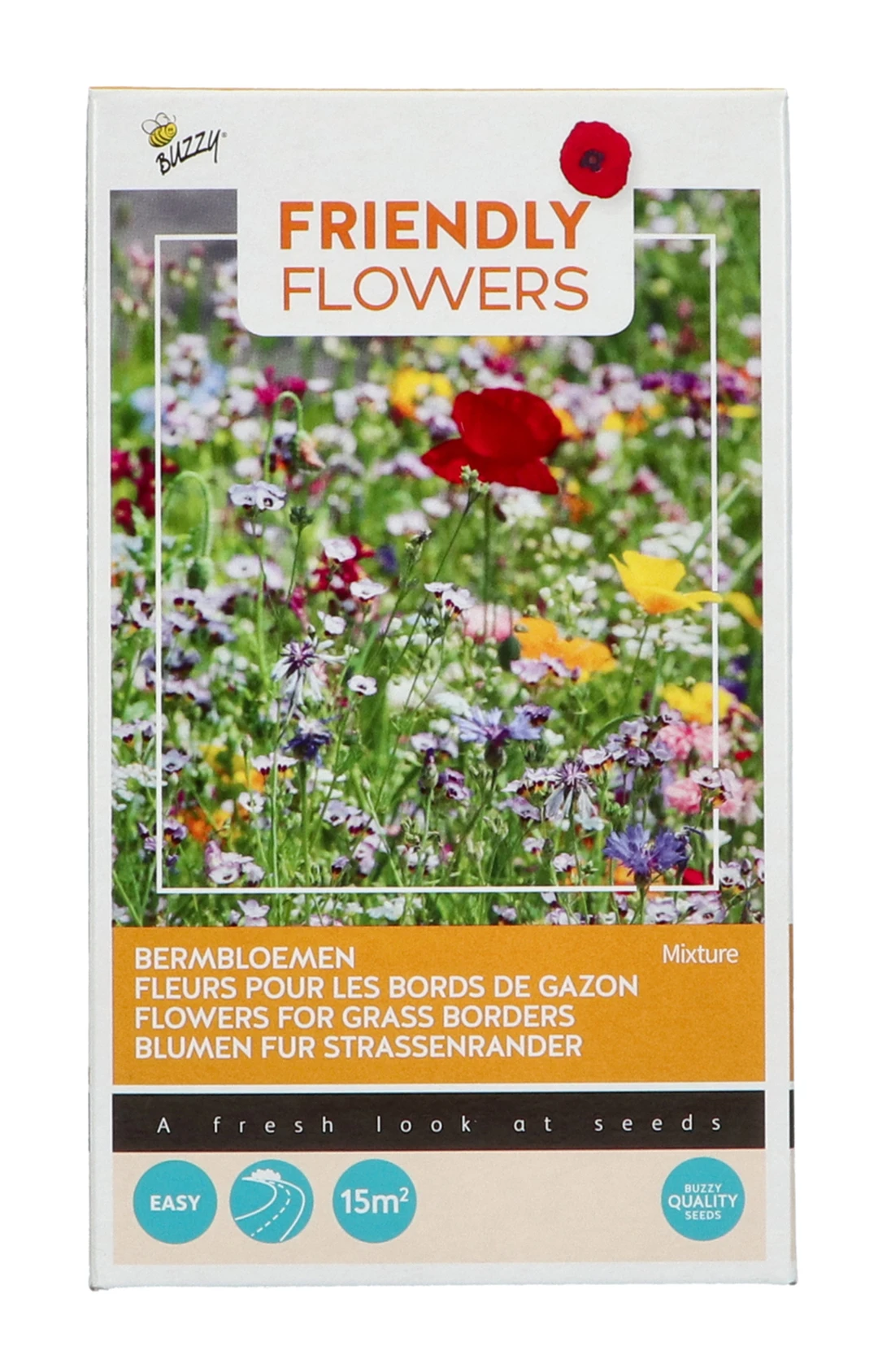 Seitenstreifen Mischung (15 M²) | Blumenwiese Von Buzzy Seeds 1 Seitenstreifen Mischung (15 M²) | Blumenwiese Von Buzzy Seeds