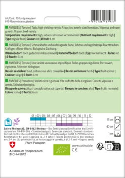 Ausgewählte Produkte 5 Tomate Annelies | BIO Stabtomatensamen Von Sativa Rheinau