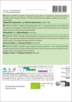 Ausgewählte Produkte -Angebote Samenhaus Store 549753 BIO Tomatillo Purple sg15 sr 1