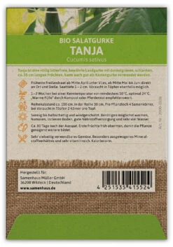 Salatgurke Tanja (100 Stück) | BIO Gurkensamen Von FLORTUS -Angebote Samenhaus Store 549889 BIO Salatgurke Tanja 100 Stueck 2000 0506 100x 2