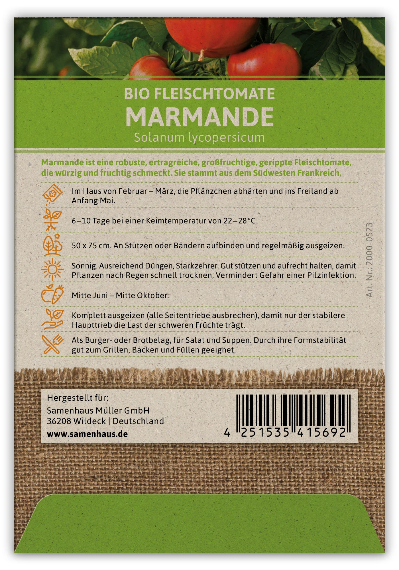 Fleischtomate Marmande (100 Stück) | BIO Tomatensamen Von FLORTUS 1 Fleischtomate Marmande (100 Stück) | BIO Tomatensamen Von FLORTUS