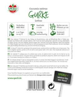 Gurke Lothar F1-Hybride | Gurkensamen Von Sperli