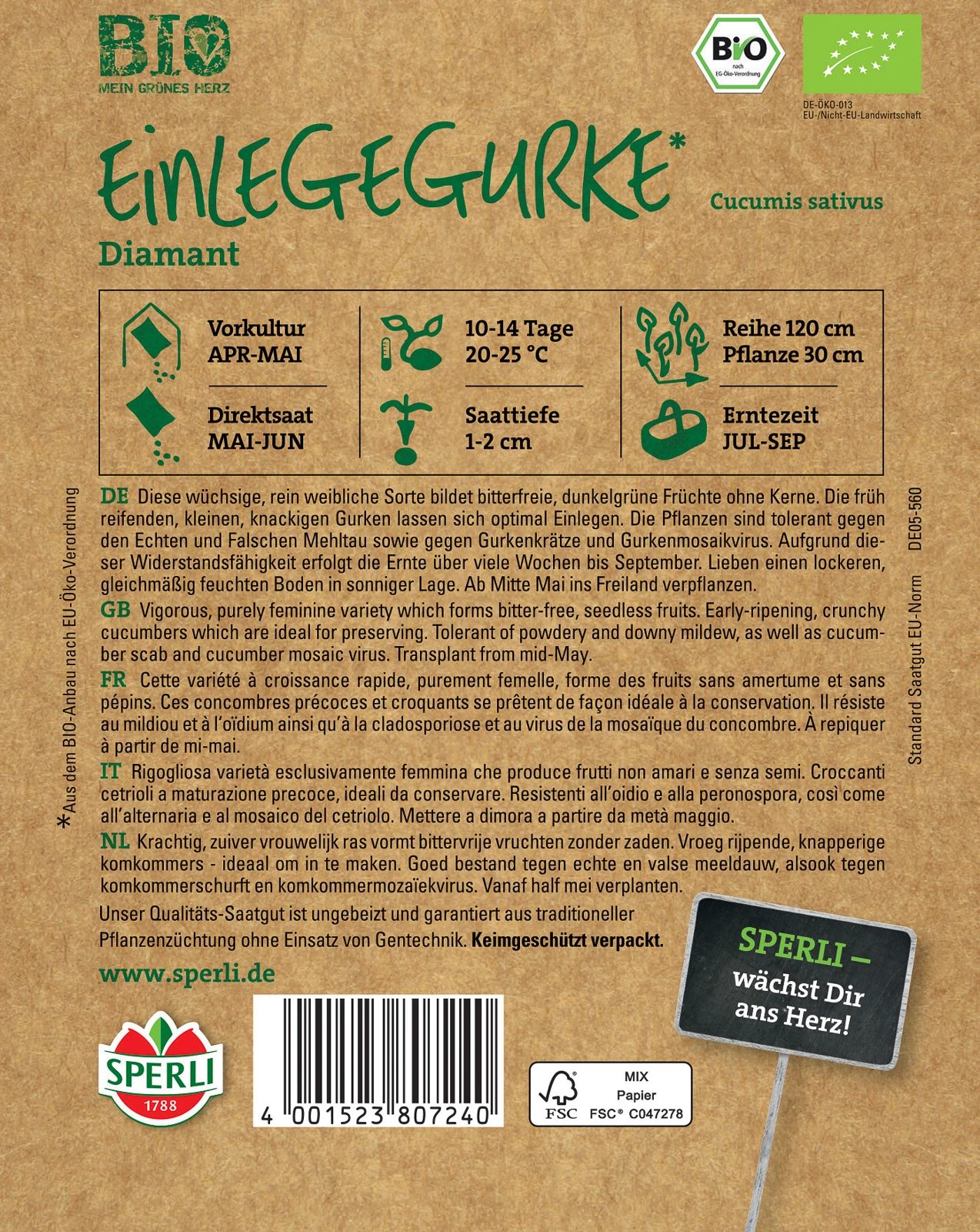 Einlegegurke Diamant | Einlegegurkensamen Von Sperli 1 Einlegegurke Diamant | Einlegegurkensamen Von Sperli