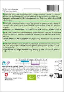 Ausgewählte Produkte -Angebote Samenhaus Store 551674 BIO Datteltomate Pink Tiger to94 sr 1