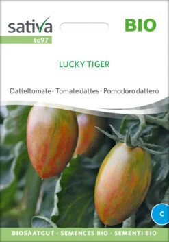 Ausgewählte Produkte 9 Datteltomate Lucky Tiger | BIO Stabtomatensamen Von Sativa Rheinau