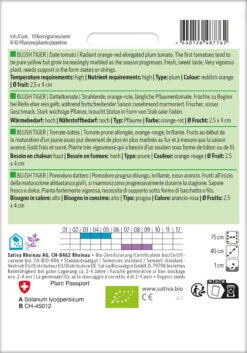 Ausgewählte Produkte 22 Datteltomate Blush Tiger | BIO Stabtomatensamen Von Sativa Rheinau