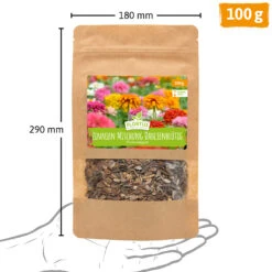 Wiesenblume Zinnien Mischung Dahlienblütig (100 G) | Zinniensamen Von FLORTUS -Angebote Samenhaus Store 558932 Wiesenblume Zinnie Mischung dahlienbluetig 100 g 2000 0884 100g 4