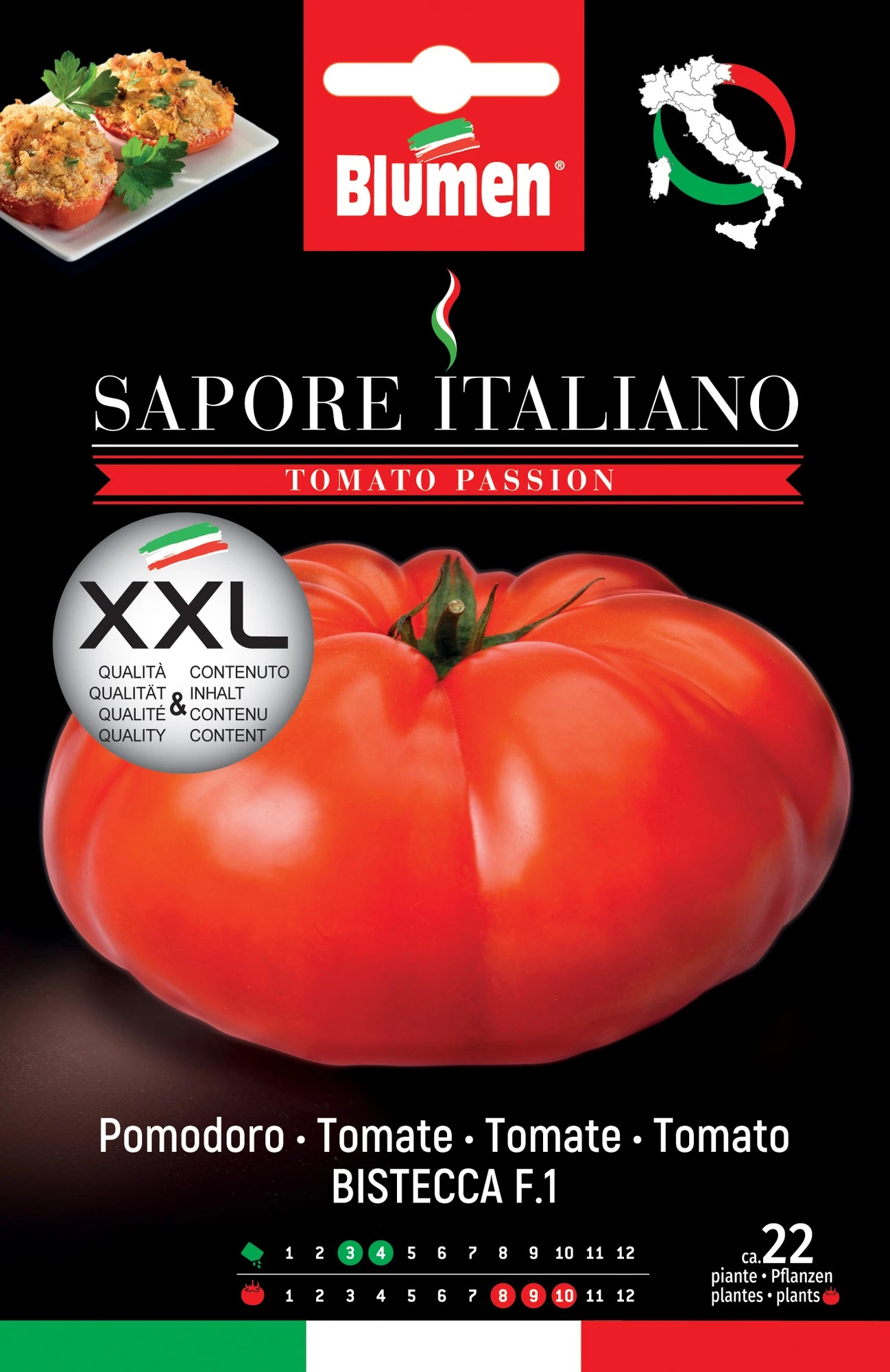 Tomate Sapore Italiano Bistecca F1 | Tomatensamen Von BLUMEN Group 1 Tomate Sapore Italiano Bistecca F1 | Tomatensamen Von BLUMEN Group